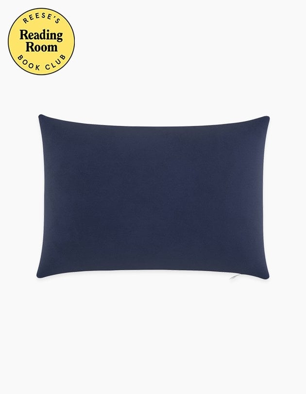 Navy Velvet Throw Pillow - 14" x 20" - Image 0