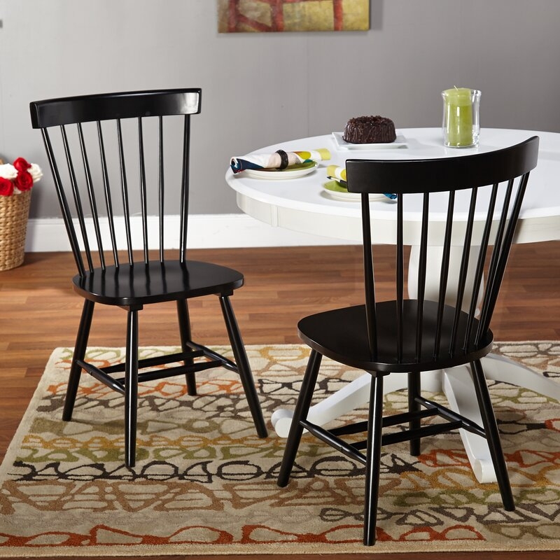 Roudebush Solid Wood Dining Chair (2 included) // Black - Image 6