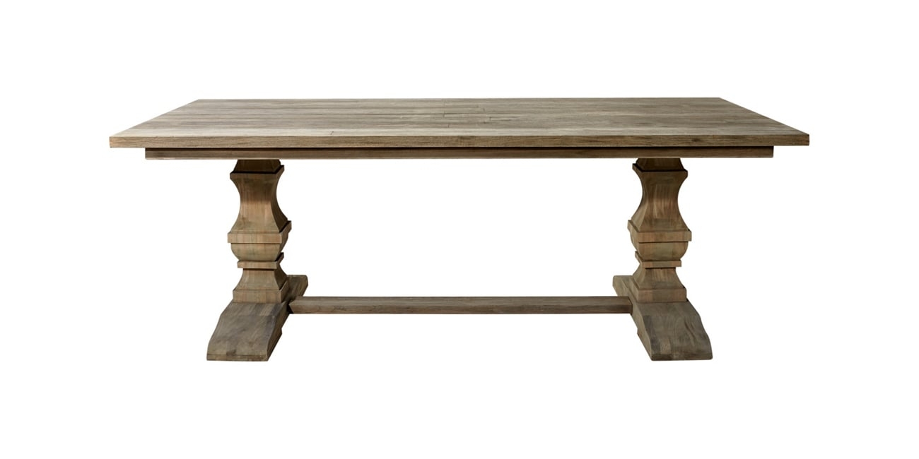 Hamptons Outdoor Dining Table in Wood White  84" - Image 0