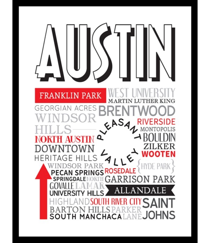Austin Texas Typography - Image 0