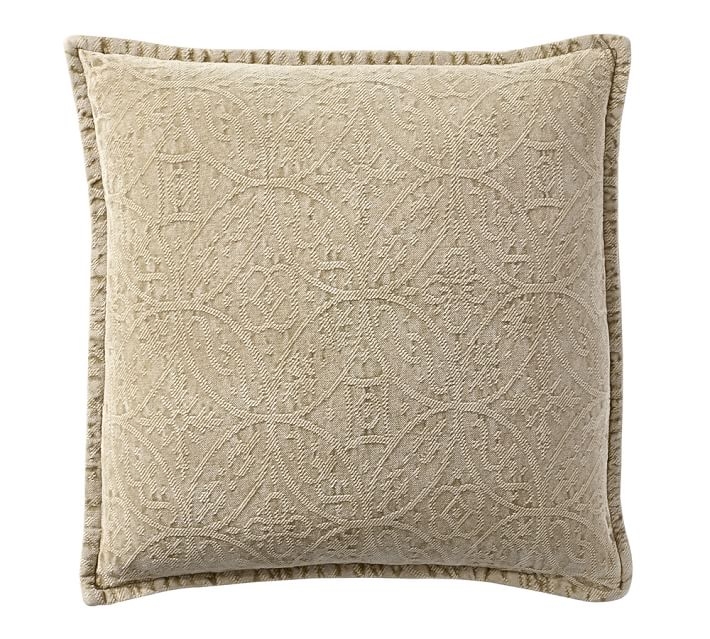 Chenille Jacquard Pillow Cover, 20"x20", Honey - Image 0