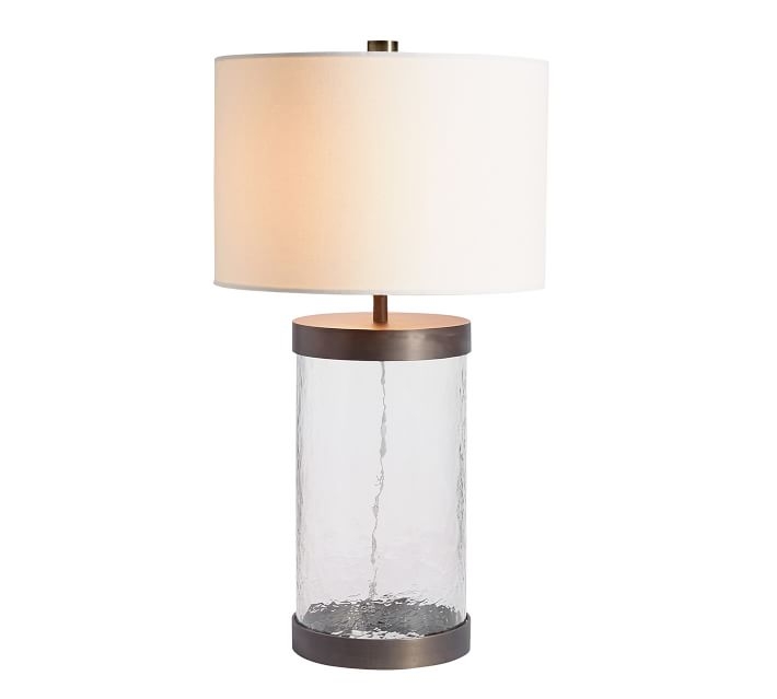 CFL Murano Glass Table Lamp, Bronze finish - Image 0