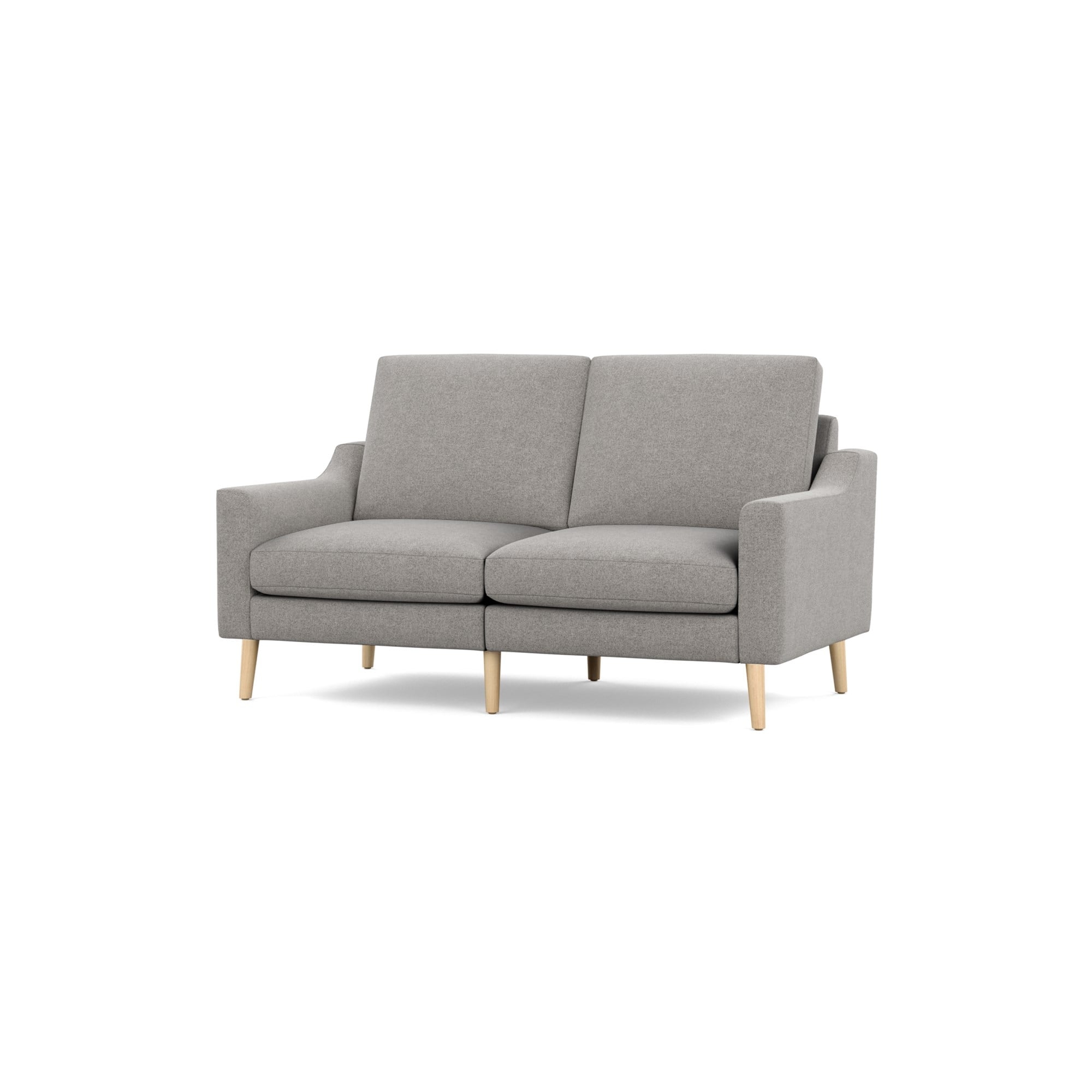 Nomad Loveseat - Crushed Gravel - Performance Chenille / Oak - Wood / Slope - Image 0