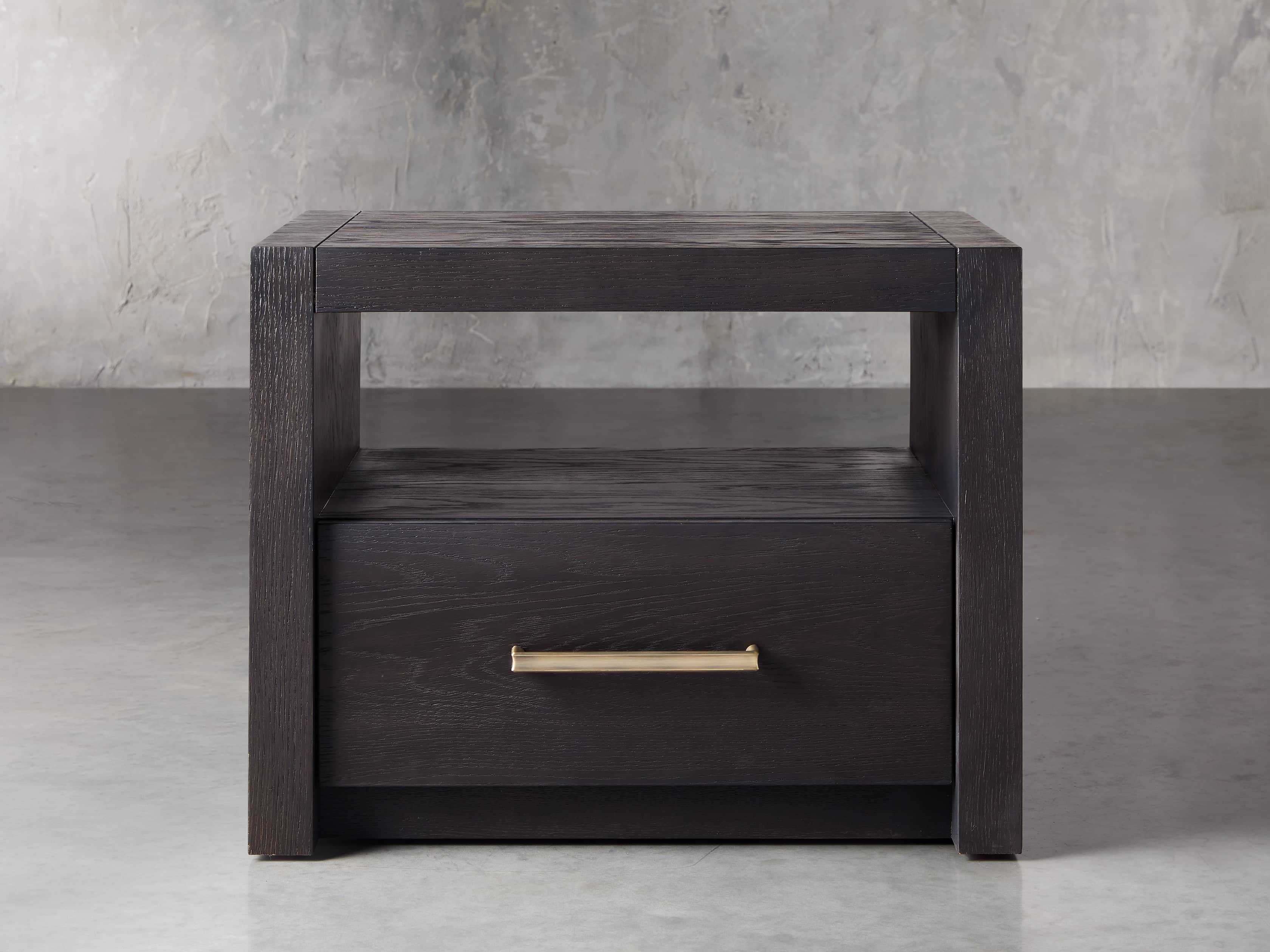 Bodhi Open Nightstand in Wood Black  Ebony - Image 1