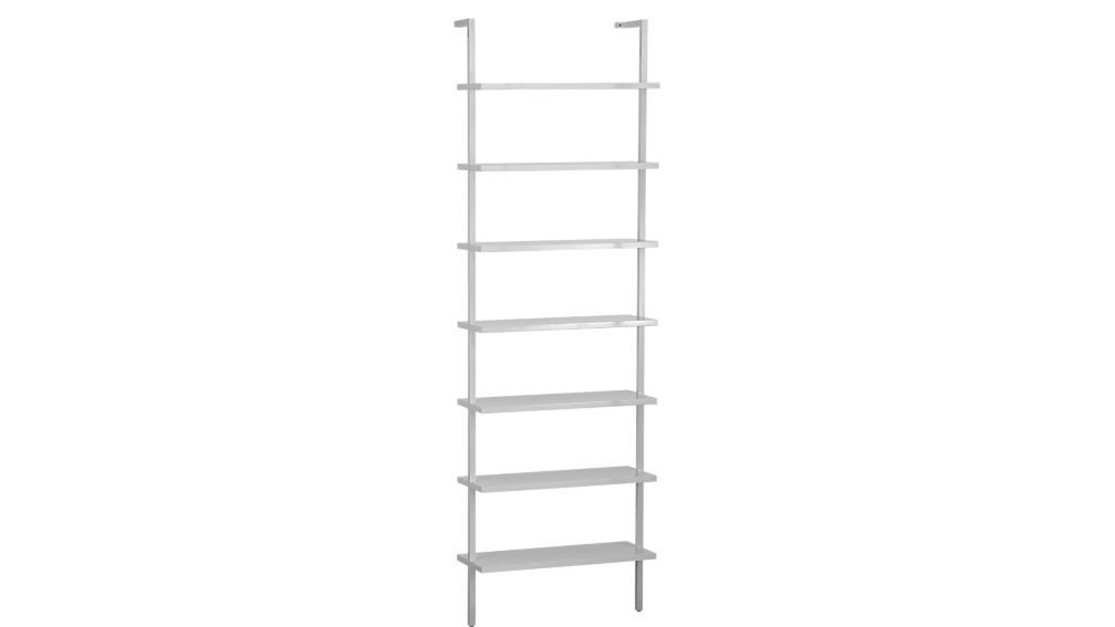 stairway white 96" wall mounted bookcase - Image 8