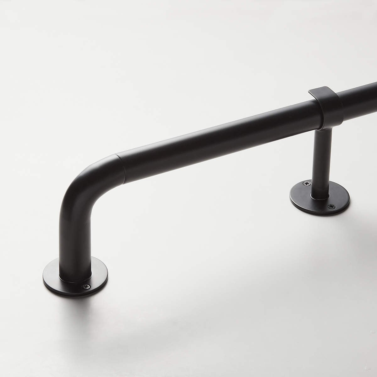 Matte Black Blackout Curtain Rod 88"-120"x1.25" - Image 1