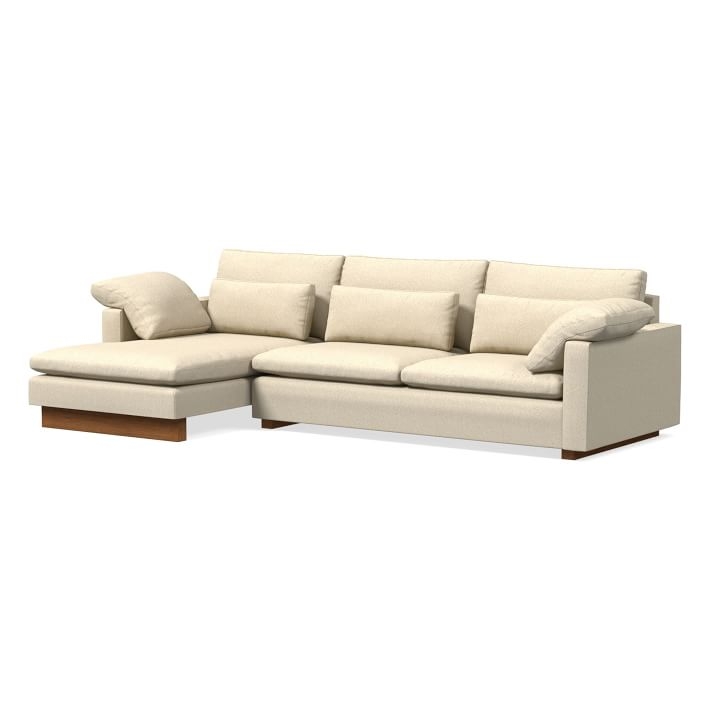 Harmony 2-Piece Chaise Sectional Fabric and Color:Luxe Boucle, Luxe Boucle, Stone White Size:Small (108" w) Configuration:Left 2-Piece Chaise Sectional Sectional Depth:Standard (41") - Image 5