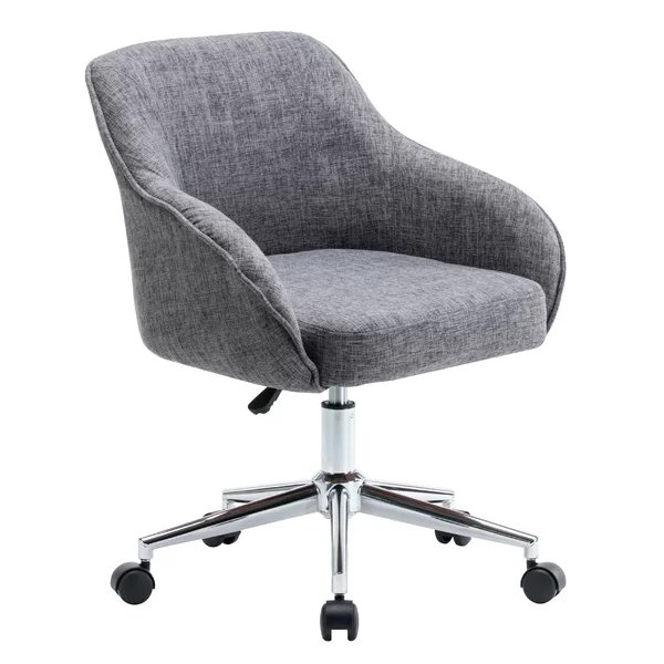Seppich Adjustable Height Upholstered Swivel Office Chair - Image 0