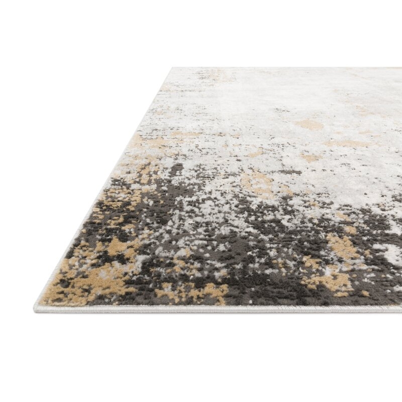 Lauretta Abstract Gray/Gold Area Rug - Image 2