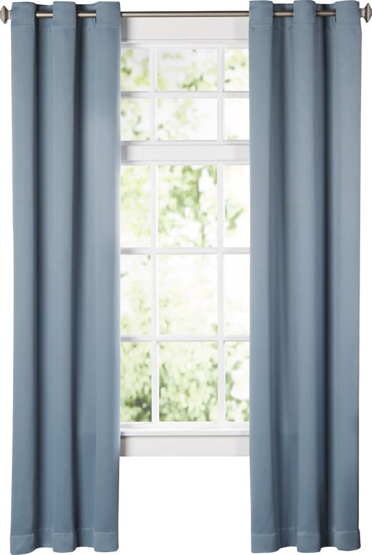 Wayfair Basics Solid Blackout Grommet Single Curtain Panel - MINERAL - 95" L - Image 0