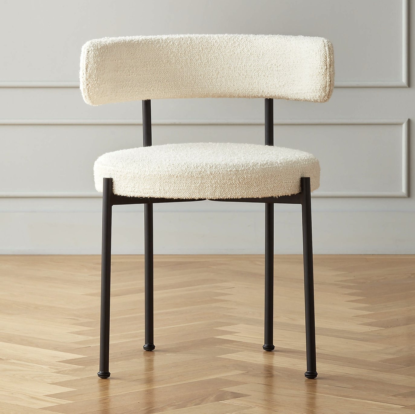 Inesse Boucle Ivory Dining Chair Set of 4 - Image 1