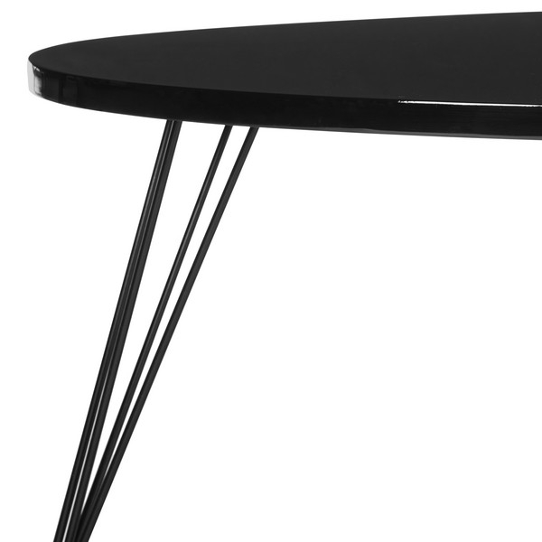 Wynton Retro Mid Century Lacquer Coffee Table - Black - Arlo Home - Image 3