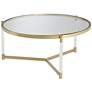 Stefania Gold and Acrylic Coffee Table - Style # 55K04 - Image 3