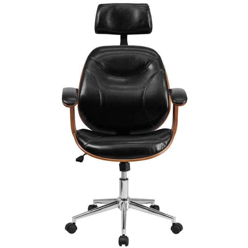 Aida High-Back Leather Desk Chair - Image 0