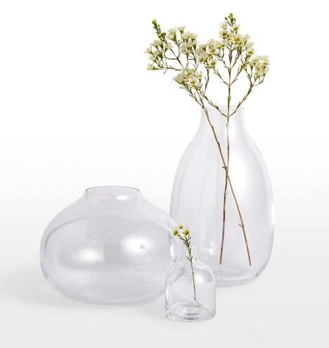 Wide Hand Blown Glass Vase - Image 2