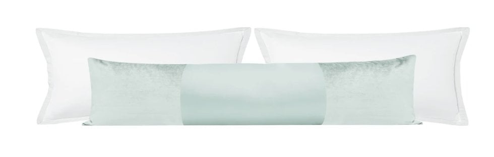 THE XL LUMBAR :: MONOCHROMATIC FAUX SILK VELVET // MINERAL - 14" X 48" - Image 0