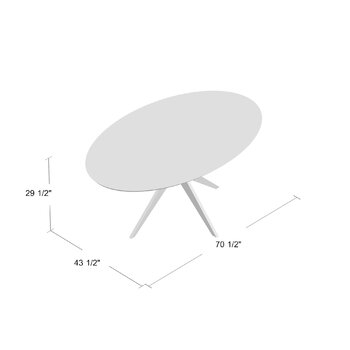 43.25" Pedestal Dining Table - Image 4