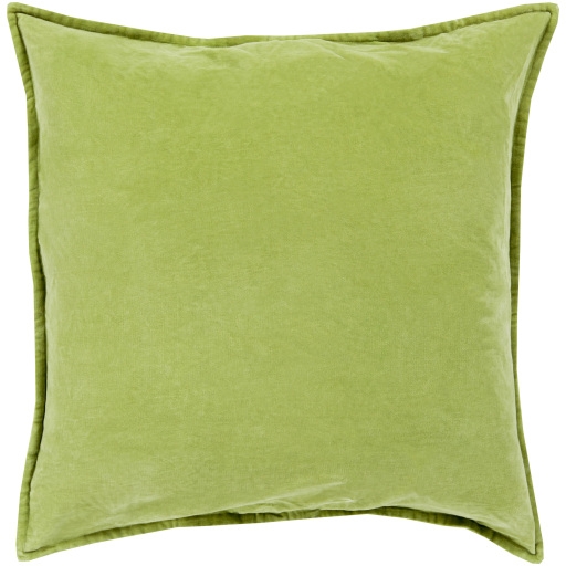 Cotton Velvet Throw Pillow, 20" x 20", with down insert - Image 0