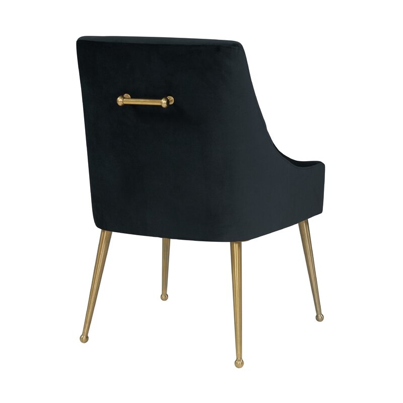 Dusek Velvet Upholstered Side Dining Chair - Image 5