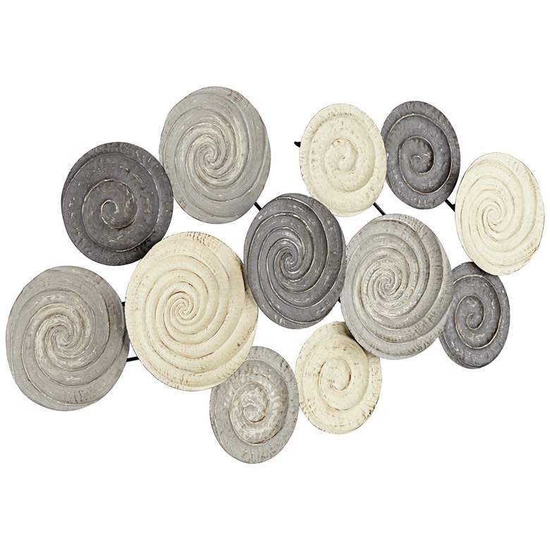 Spiral Circles 49 1/2" Wide Painted Metal Wall Art - Image 3