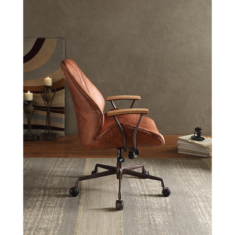 Aneira Genuine Leather Task Chair - Image 1