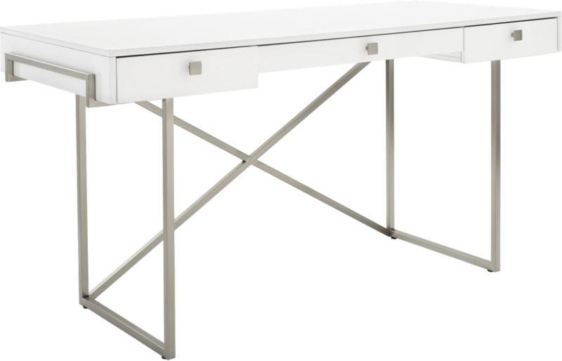 Avalon Hi-Gloss White Desk - Image 3