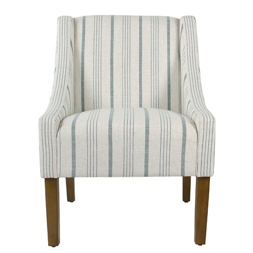 Londonshire Swoop Armchair - blue/Cream - Image 1