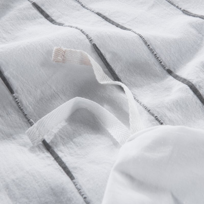 Gaen Striped 100% Cotton 3 Piece Duvet Cover Set - Image 2