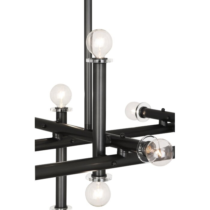 Robert Abbey Jonathan Adler Milano 16-Light Sputnik Modern Linear Chandelier - Image 1