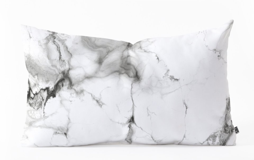 MARBLE Oblong Throw Pillow - Image 0