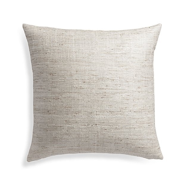 Light Gray Pillow with Feather Down Insert - Alloy - Image 0