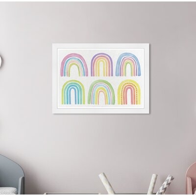 Nature And Landscape 'Cute Set Of Rainbows' Nature By Olivias Easel Prints Wall Art Print - Image 0