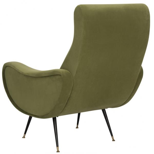 Elicia Velvet Retro Mid Centry Accent Chair - Hunter Green - Arlo Home - Image 6