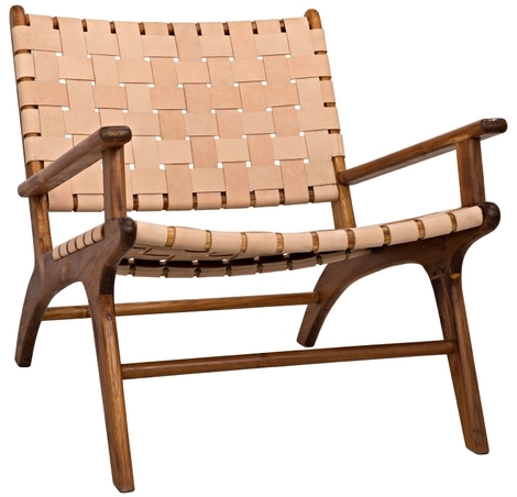 JASLENE WOVEN LEATHER CHAIR - Image 0