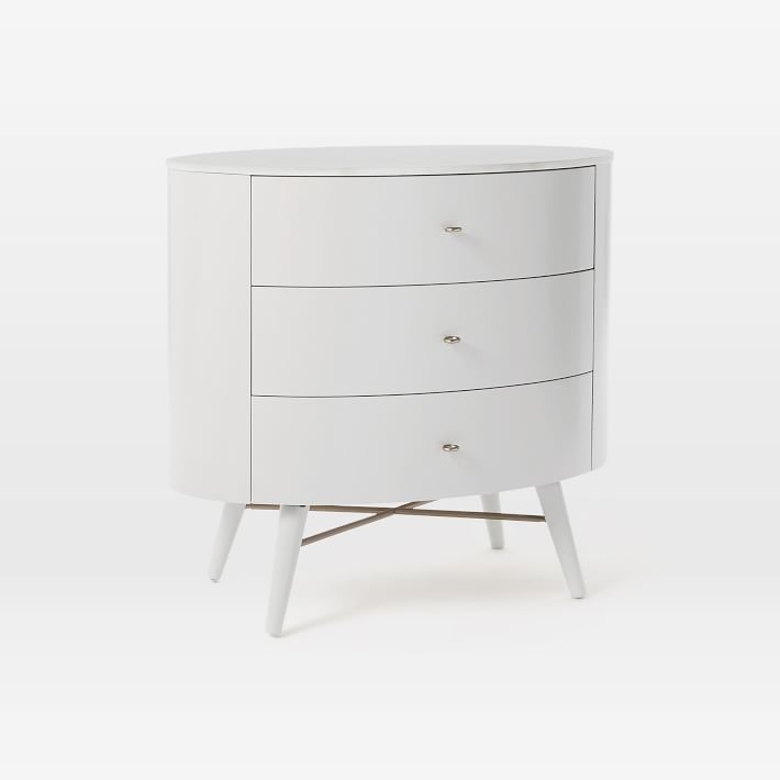 Penelope 3-Drawer Dresser, Oyster/Marble - Image 0