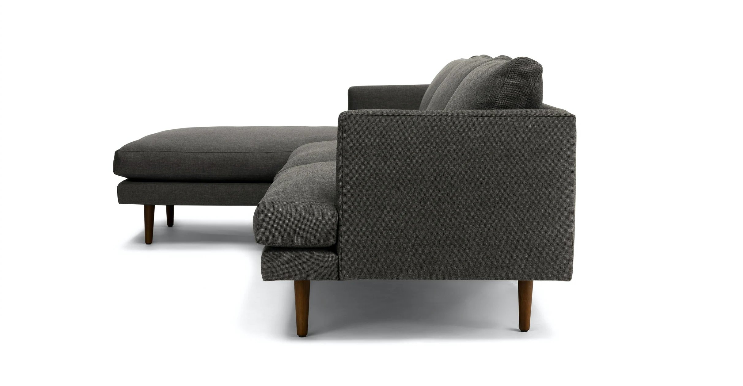 Burrard Left Sectional Sofa, Graphite Gray - Image 2