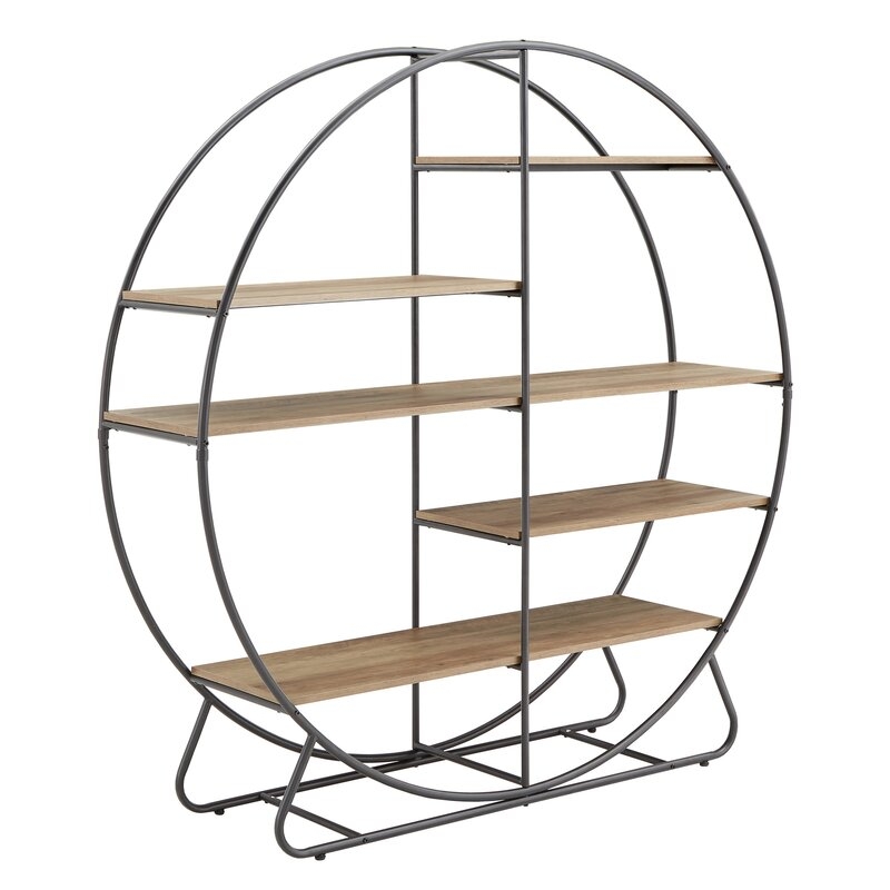 Bulle 61.75'' H x 60.7'' W Steel Etagere Bookcase - Image 2