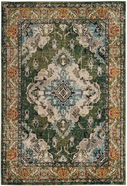 Arlo Home Woven Area Rug, MNC243F, Forest Green/Light Blue,  8' X 10' - Image 0