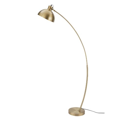 Riceboro 63" Arched Floor Lamp- brass - Image 0