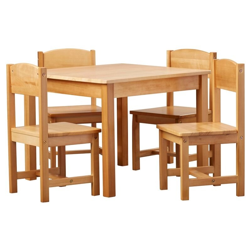 Farmhouse Kids 5 Piece Writing Table and Chair Set - Image 1