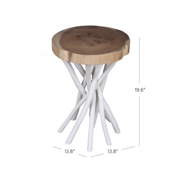 Harte Solid Wood Pedestal End Table - Image 4