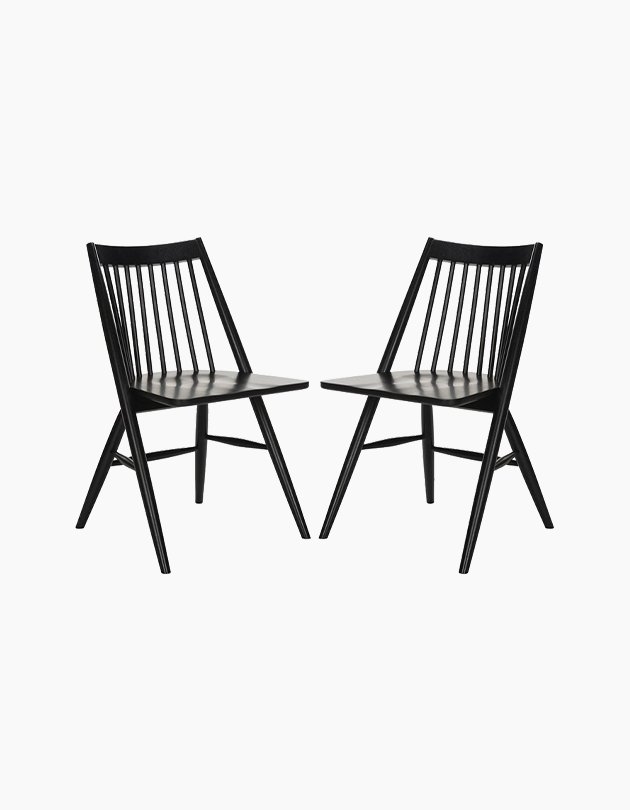 Wren 19" Spindle Dining Chair, Black, Set of 2 - Image 0