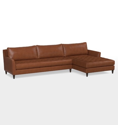 Hastings Chaise Sectional Leather Sofa - Image 0