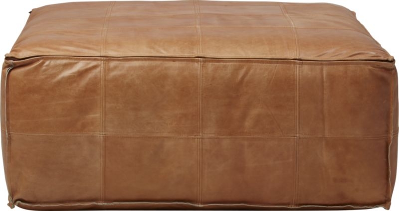 leather ottoman-pouf - 36X36 - NO LONGER AVAILABLE - Image 4