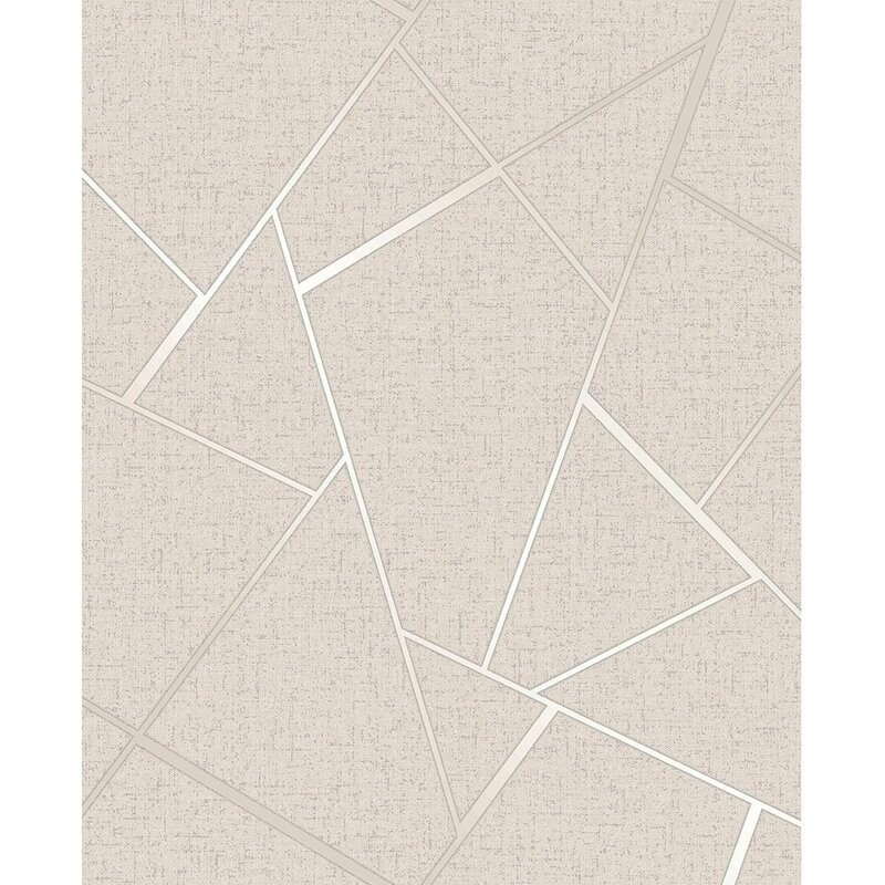 Ozella Quartz Fractal 2'8" L x 20.5" W Texture Peel and Stick Wallpaper Roll - Image 0