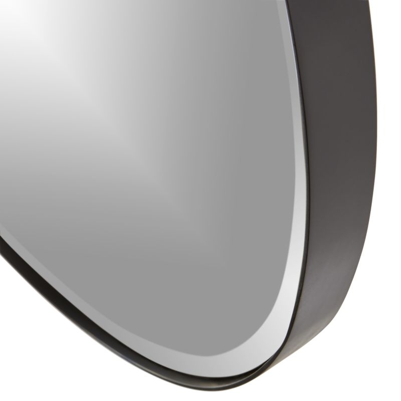 Edge Gunmetal Round 48" Wall Mirror - Image 1
