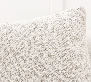 Hattie Textured Pillow Cover, 24", Flax - Image 1