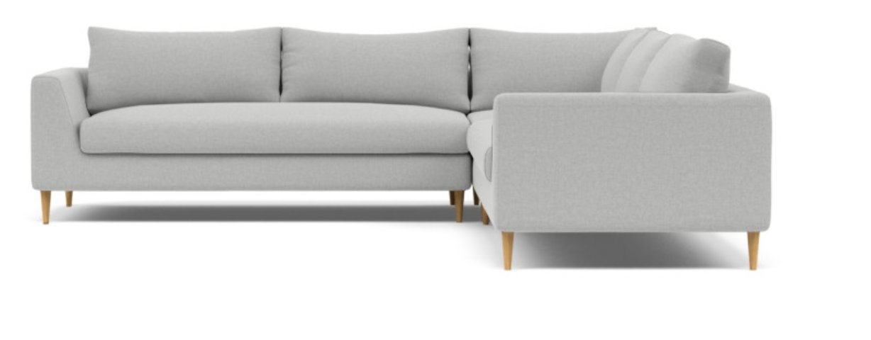 Asher Corner Sectional Sofa with natural oak tapered round legs - Image 0