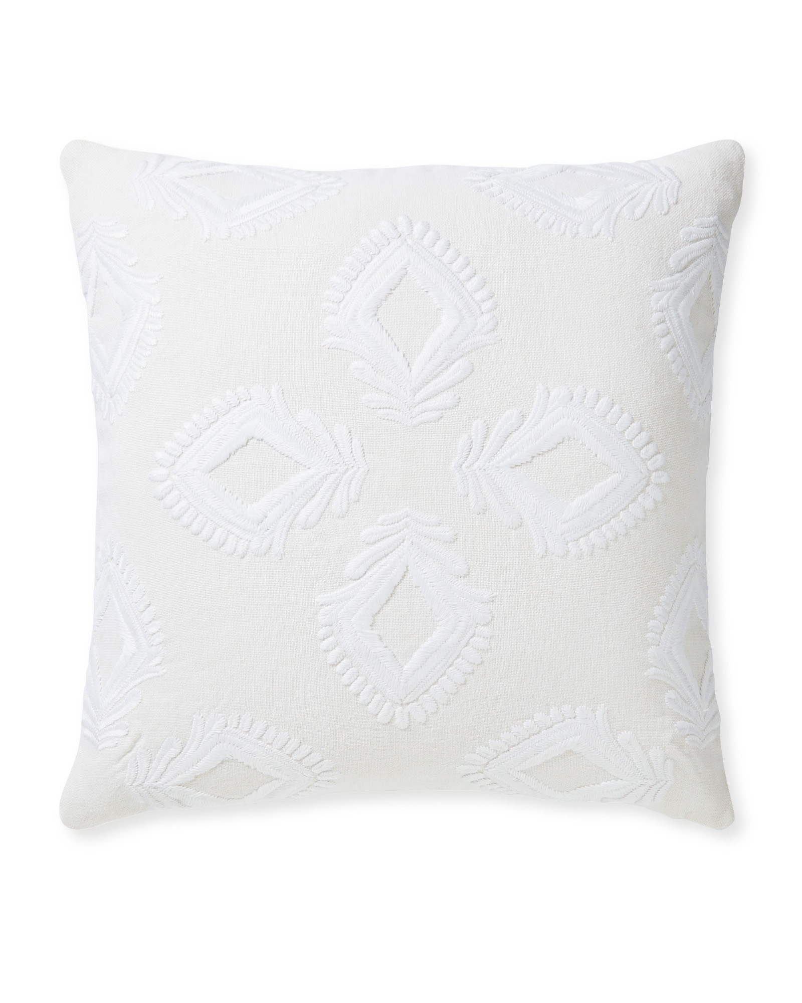 Leighton 24" SQ Pillow Cover - White - Insert sold separately - Image 0