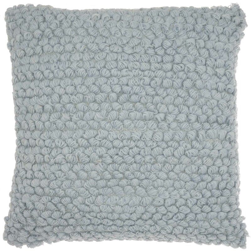 Hiawassee Wool Throw Pillow- Sky blue - Image 0